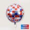 Latex Balloons Red, White & Blue Disco Ball Balloons – 22 Inch Inflatable Patriotic Balloons for 4th of July, Veterans Day, Birthday, Party & USA Decorations